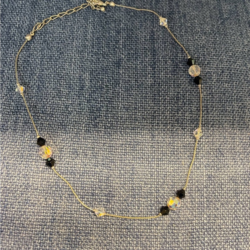 Elegant Black and Silver Necklace